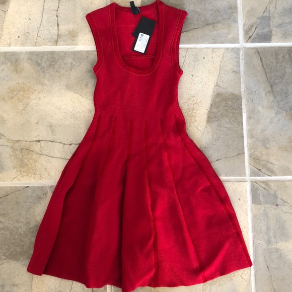 Marciano Nanci Sweater Dress RED XS - Picture 2 of 7